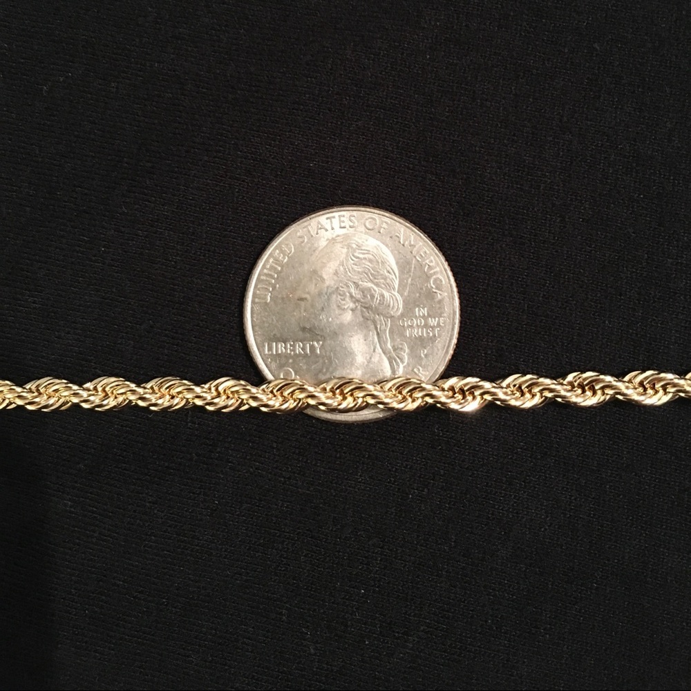 Gold Chain Rope Chain and Rope Bracelet Bundle Set - Picture 4 of 7